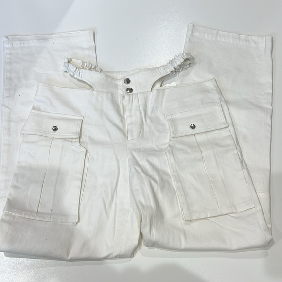 Camila Coelho Zenna Cargo Pants in White - Picture 3 of 7